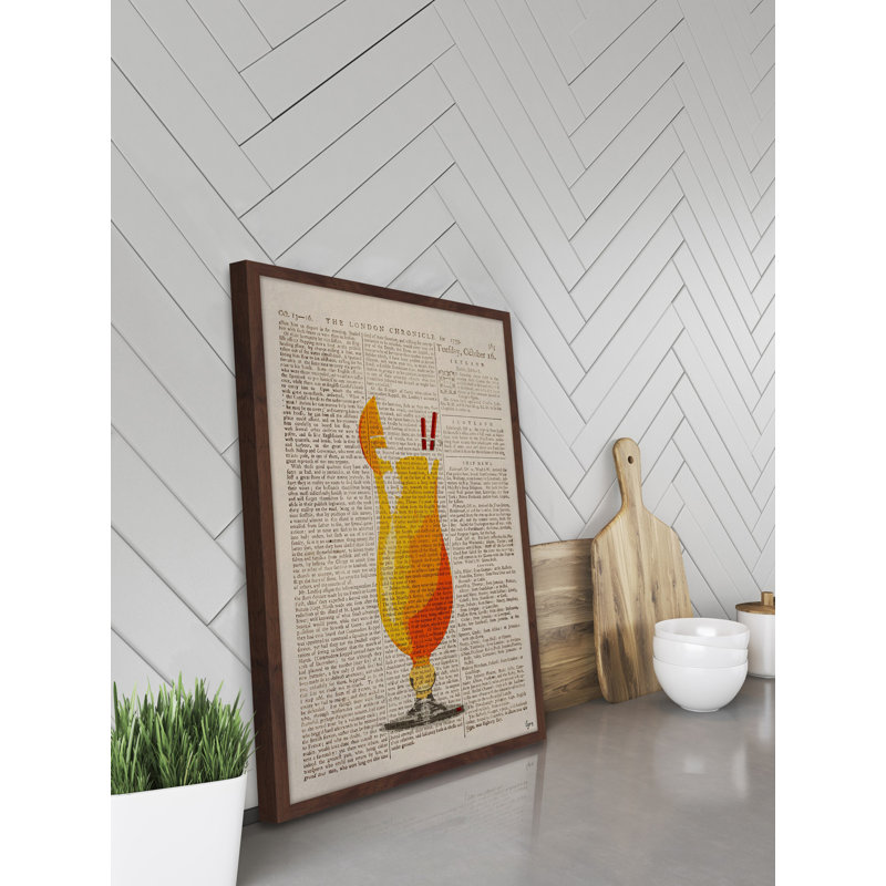 Latitude Run® Tequila Sunrise Framed On Paper by Eyre Tarney Graphic